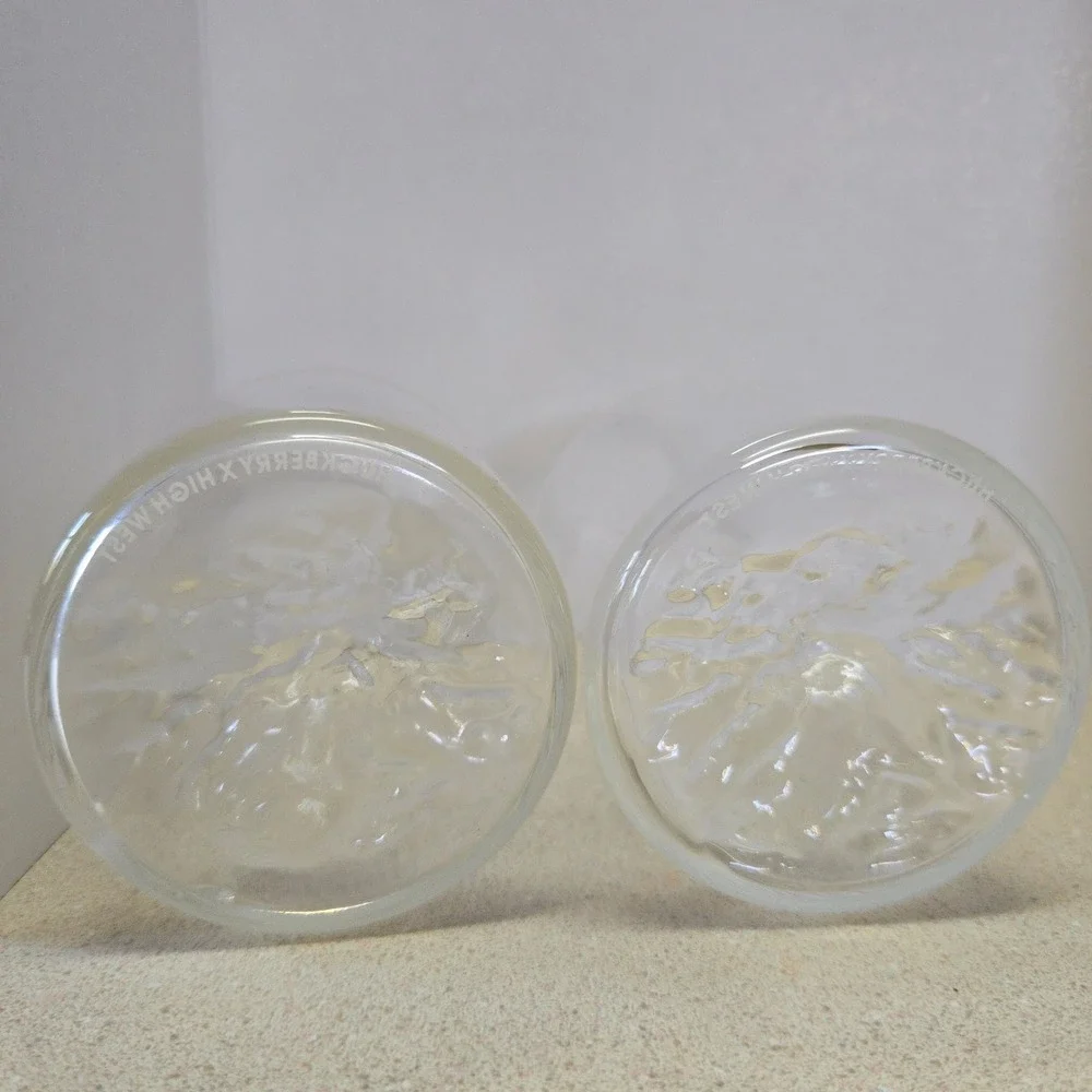 Huckberry x‎ High West Whiskey Rocks Glass Set of 2 Barware Clear Mountain Range